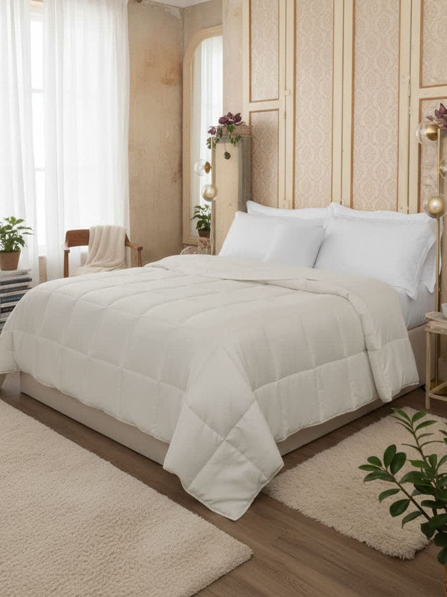 Trapunta Matrimoniale In Raso Di Cotone Camelia - Daltex