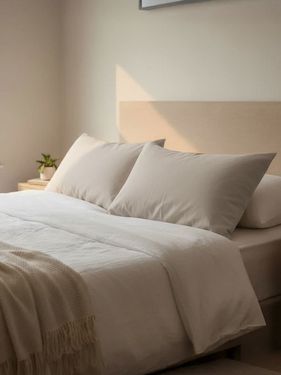 Coppia Federe Caldo Cotone Tinta Unita Essenza - Daltex