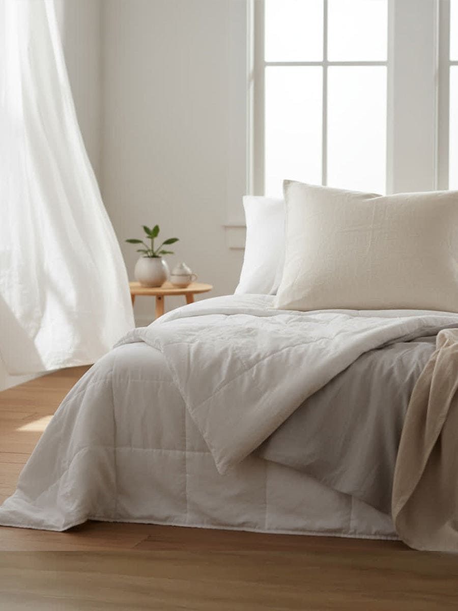 Federa in Puro Cotone Naturale Tinta Unita Essenza - Daltex