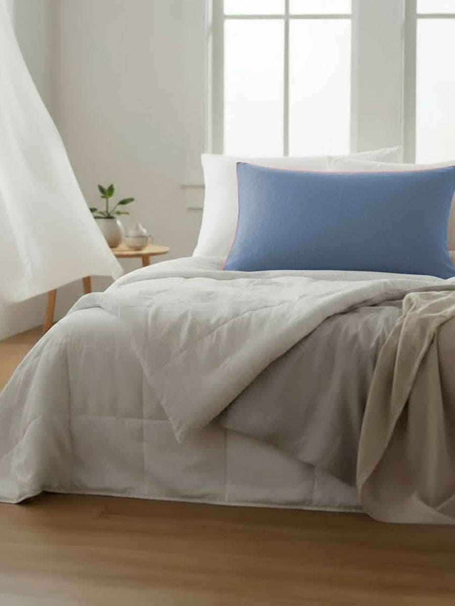 Federa in Puro Cotone Naturale Tinta Unita Essenza - Daltex