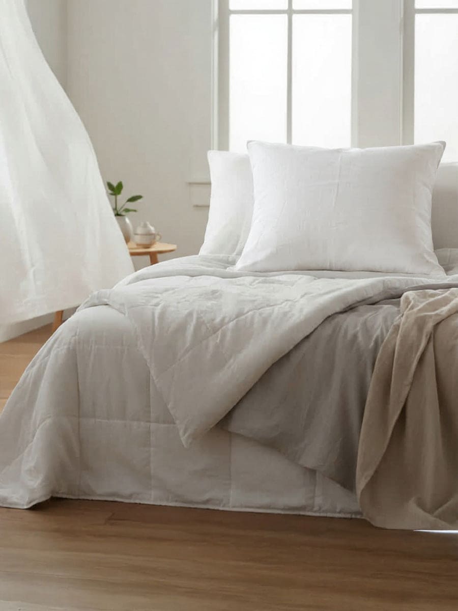 Federa in Puro Cotone Naturale Tinta Unita Essenza - Daltex