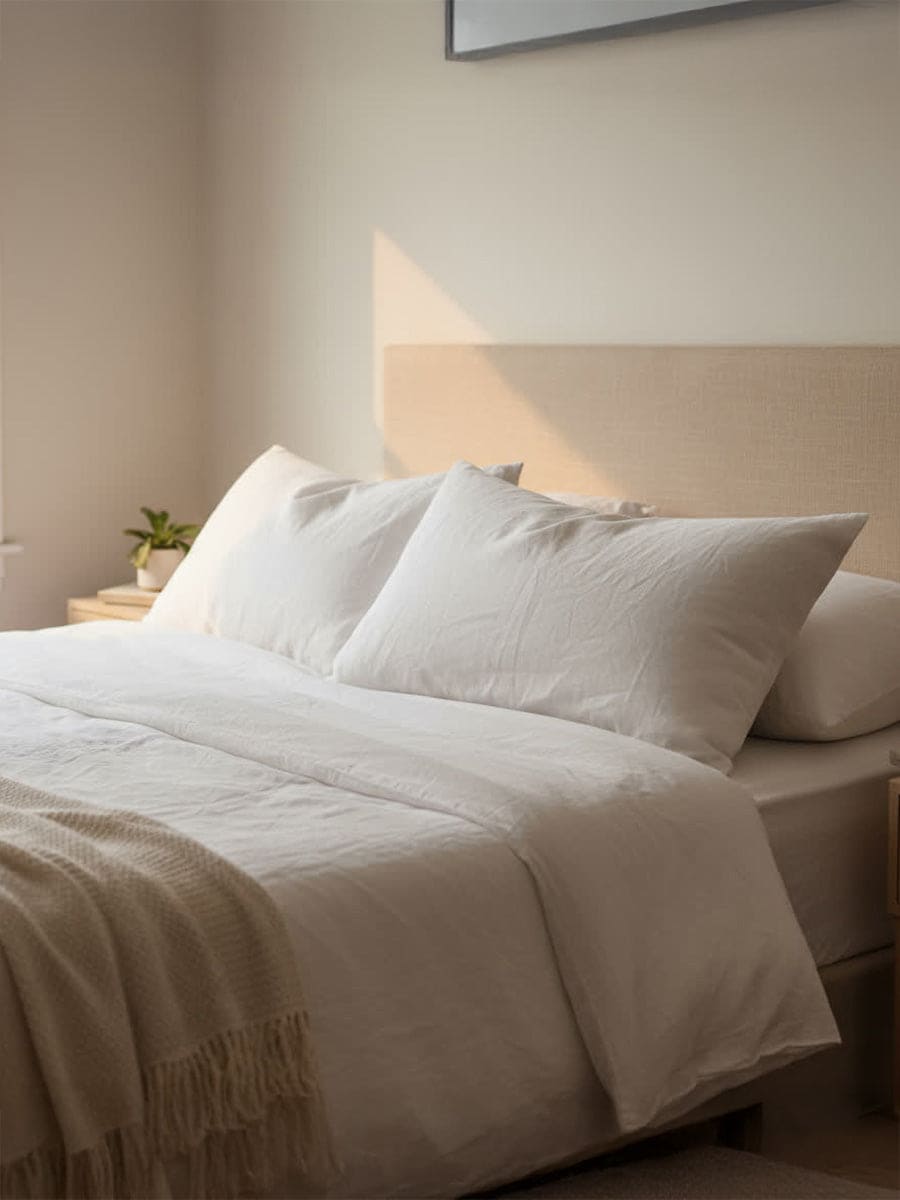 Coppia Federe Caldo Cotone Tinta Unita Essenza - Daltex