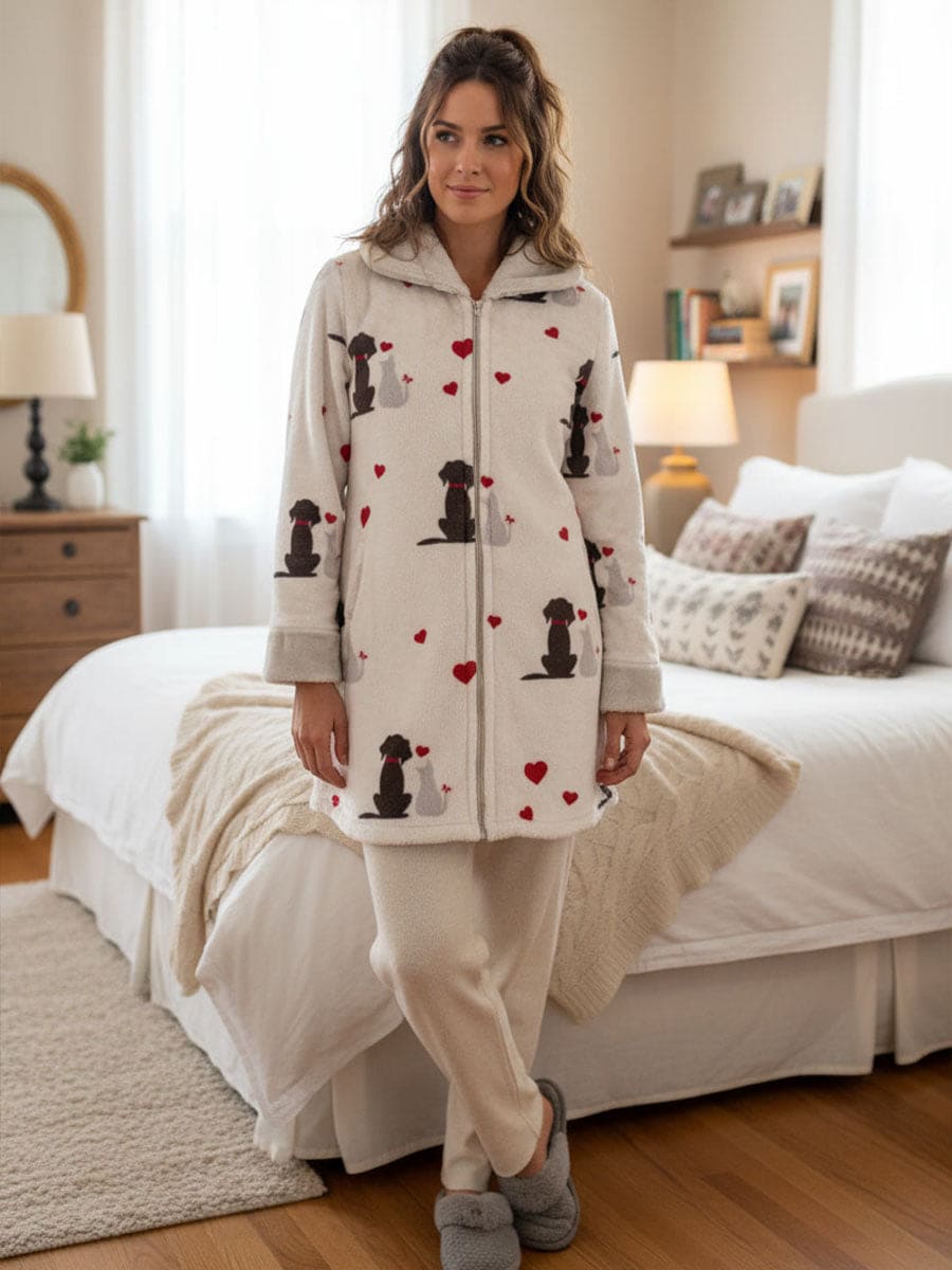 Vestaglia Donna Pile Morbidotto Best Friends - Daunex