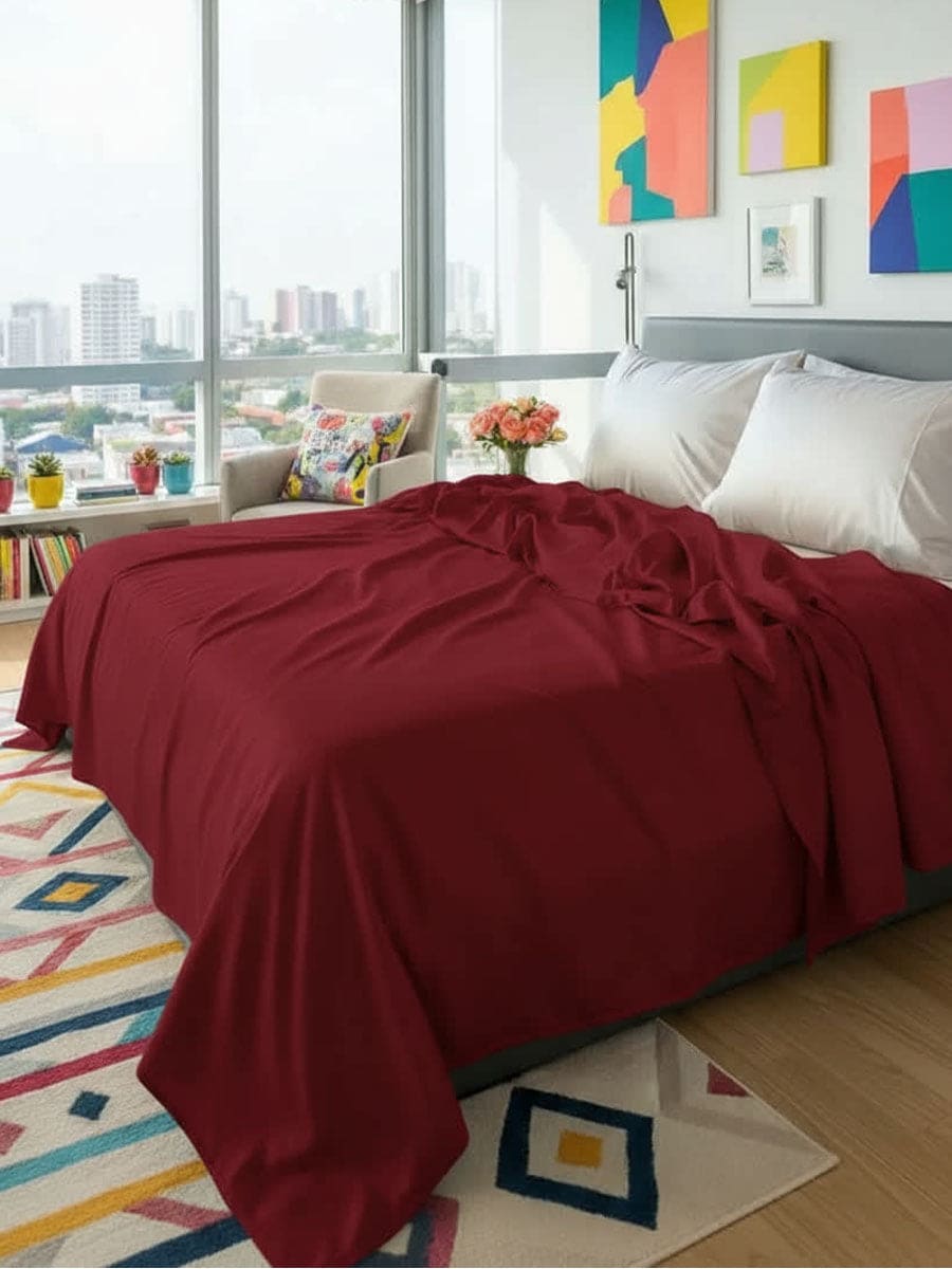 Lenzuolo Sopra In Puro Cotone Naturale Tinta Unita Essenza - Daltex