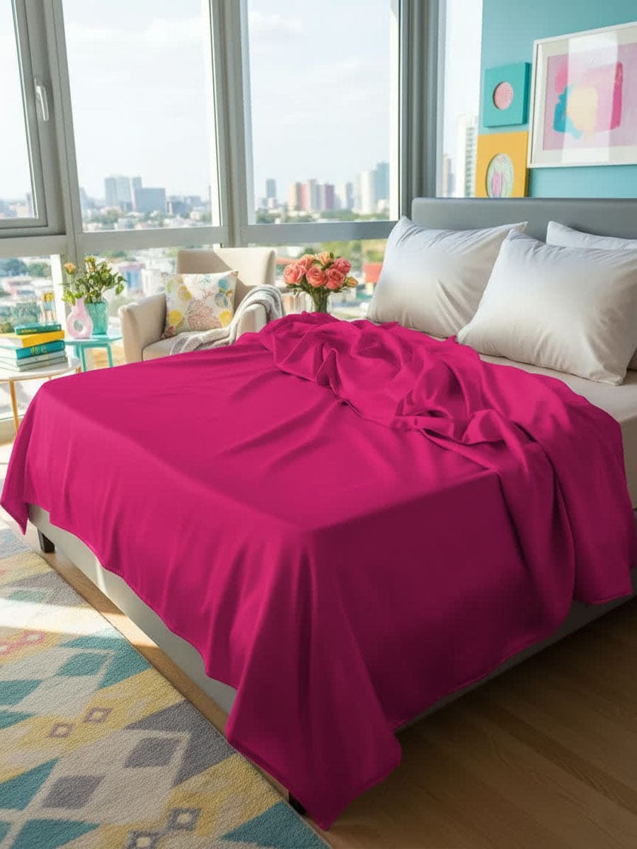 Lenzuolo Sopra In Puro Cotone Naturale Tinta Unita Essenza - Daltex