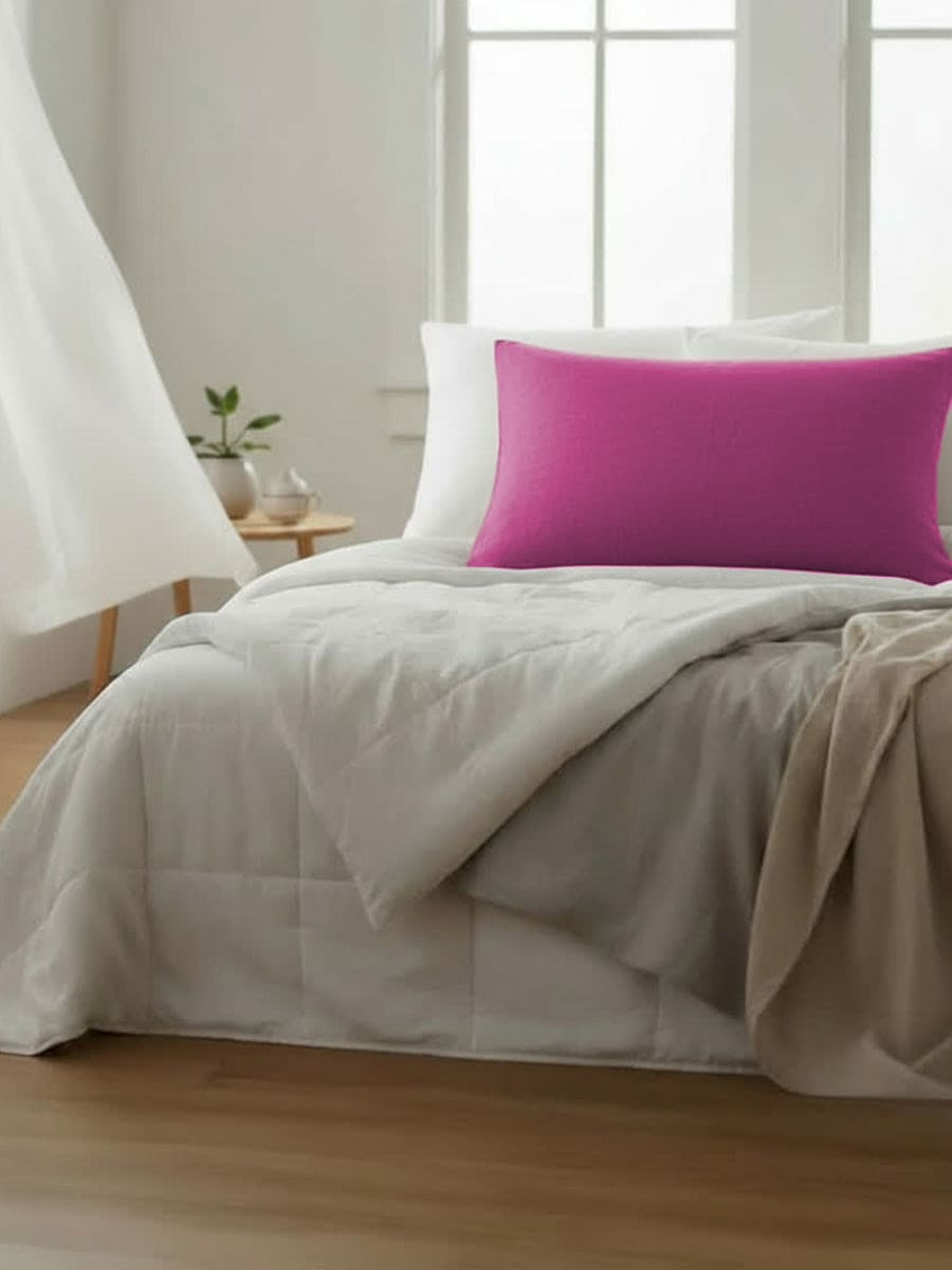 Federa in Puro Cotone Naturale Tinta Unita Essenza - Daltex