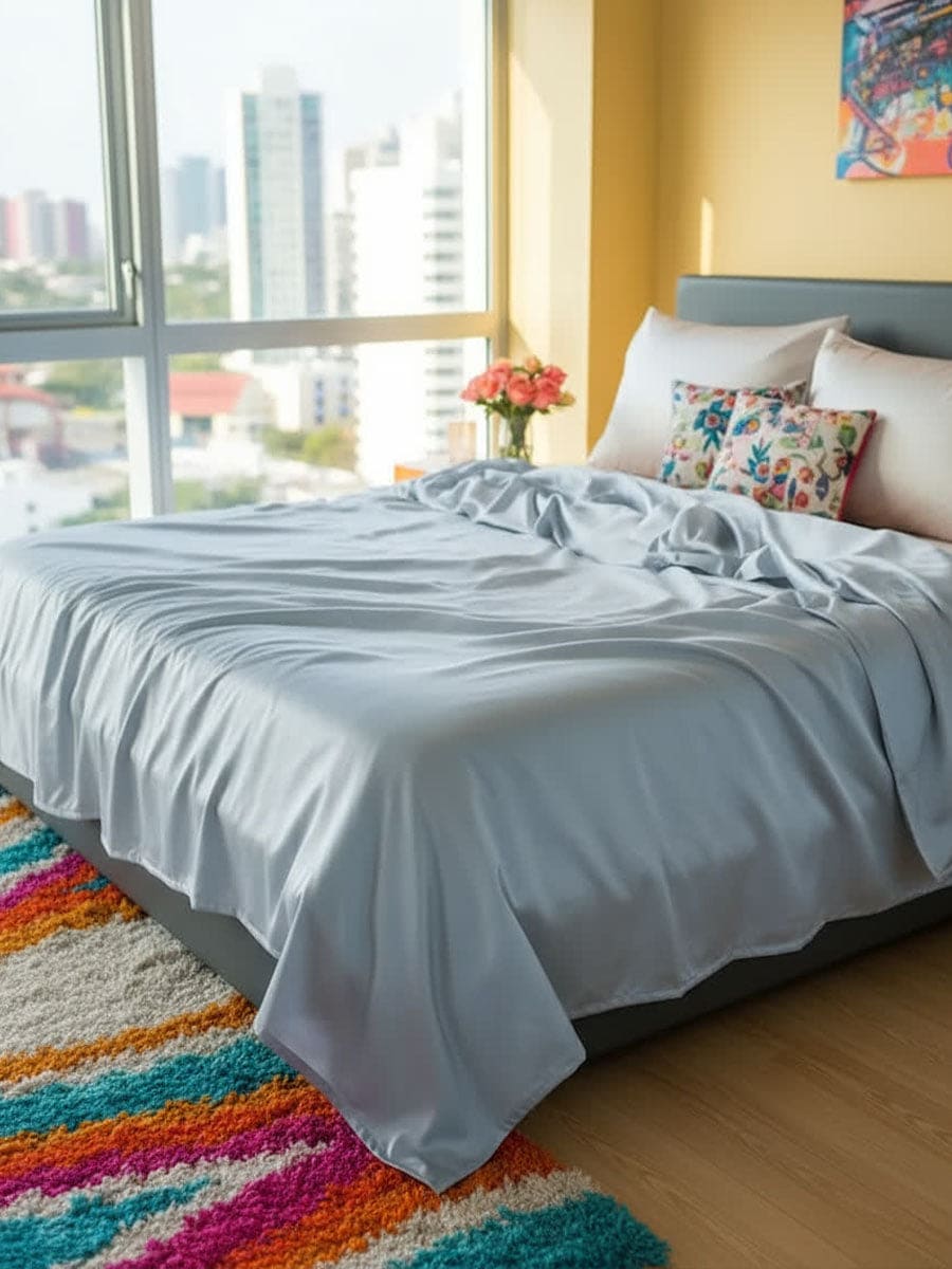 Lenzuolo Sopra In Puro Cotone Naturale Tinta Unita Essenza - Daltex