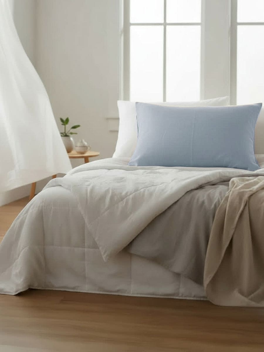 Federa in Puro Cotone Naturale Tinta Unita Essenza - Daltex