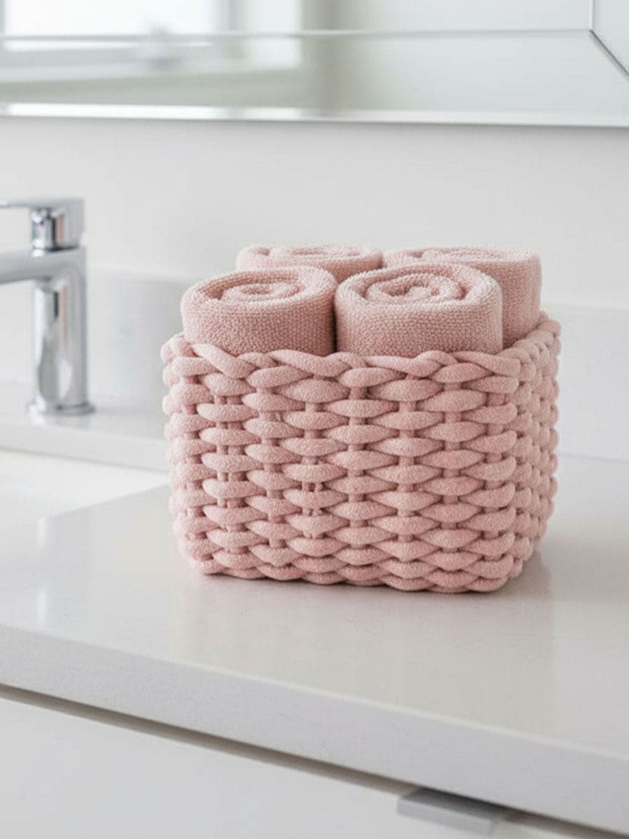 Lavette In Puro Cotone Con Cestino Classic - Daunex