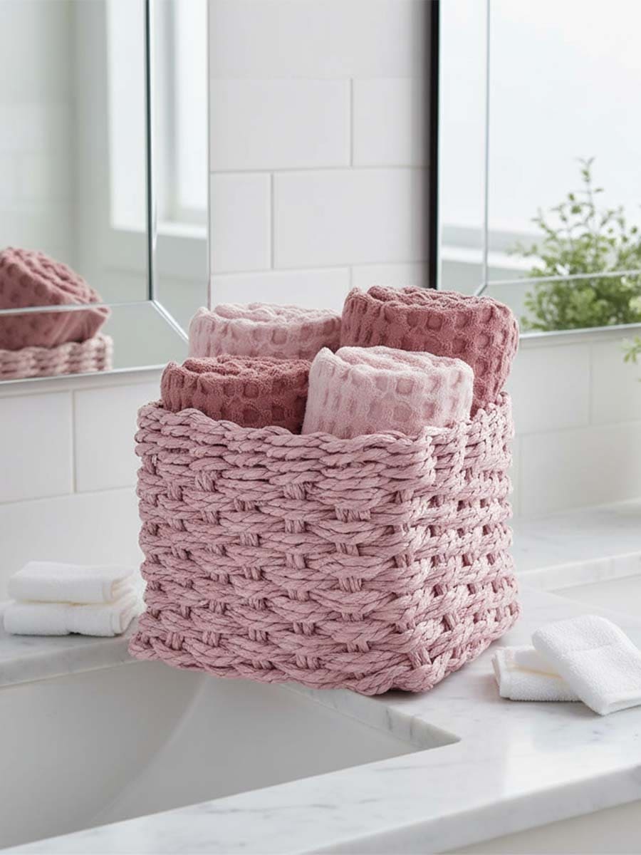 Set 4 Lavette in Spugna di Cotone Nido Waffle - Daunex