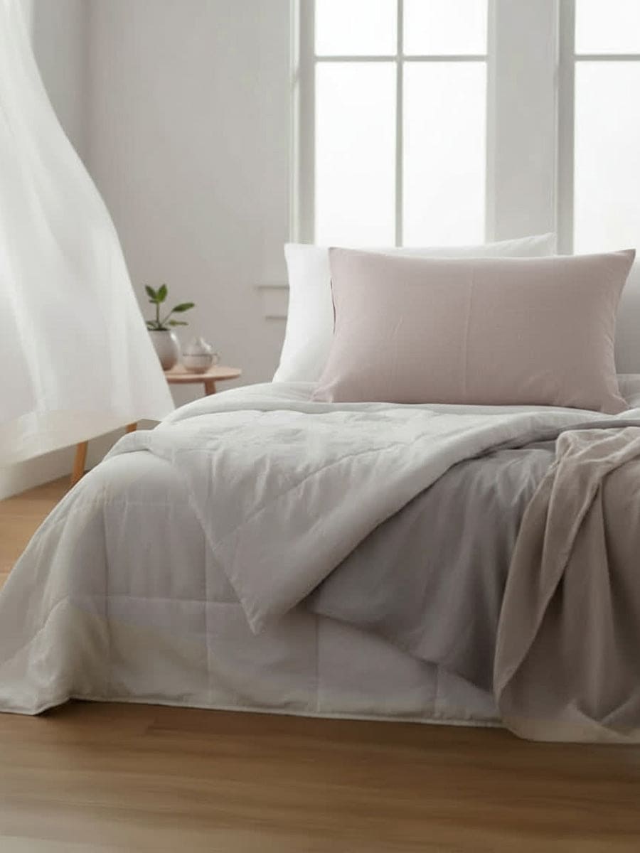 Federa in Puro Cotone Naturale Tinta Unita Essenza - Daltex