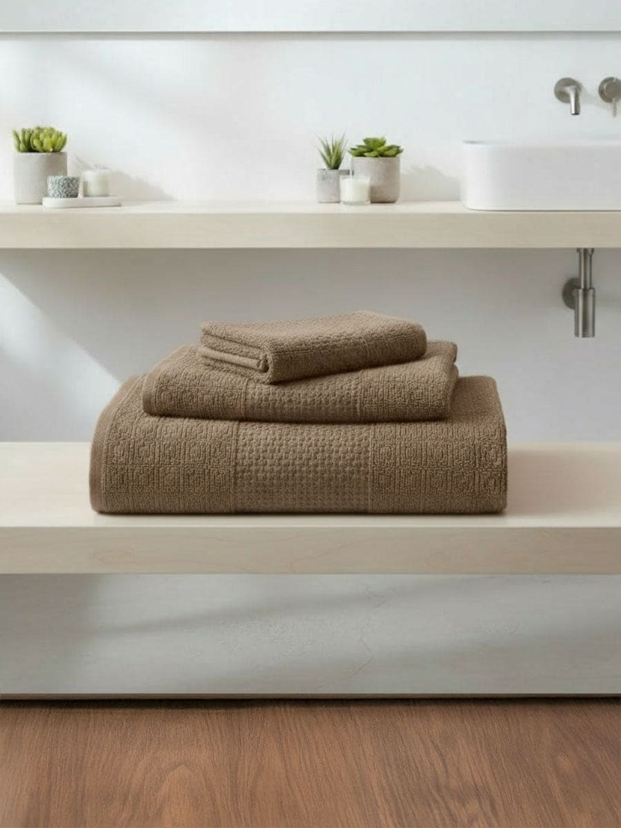 Coppia Asciugamani In Spugna Di Cotone Miami Tinta Unita - Daltex