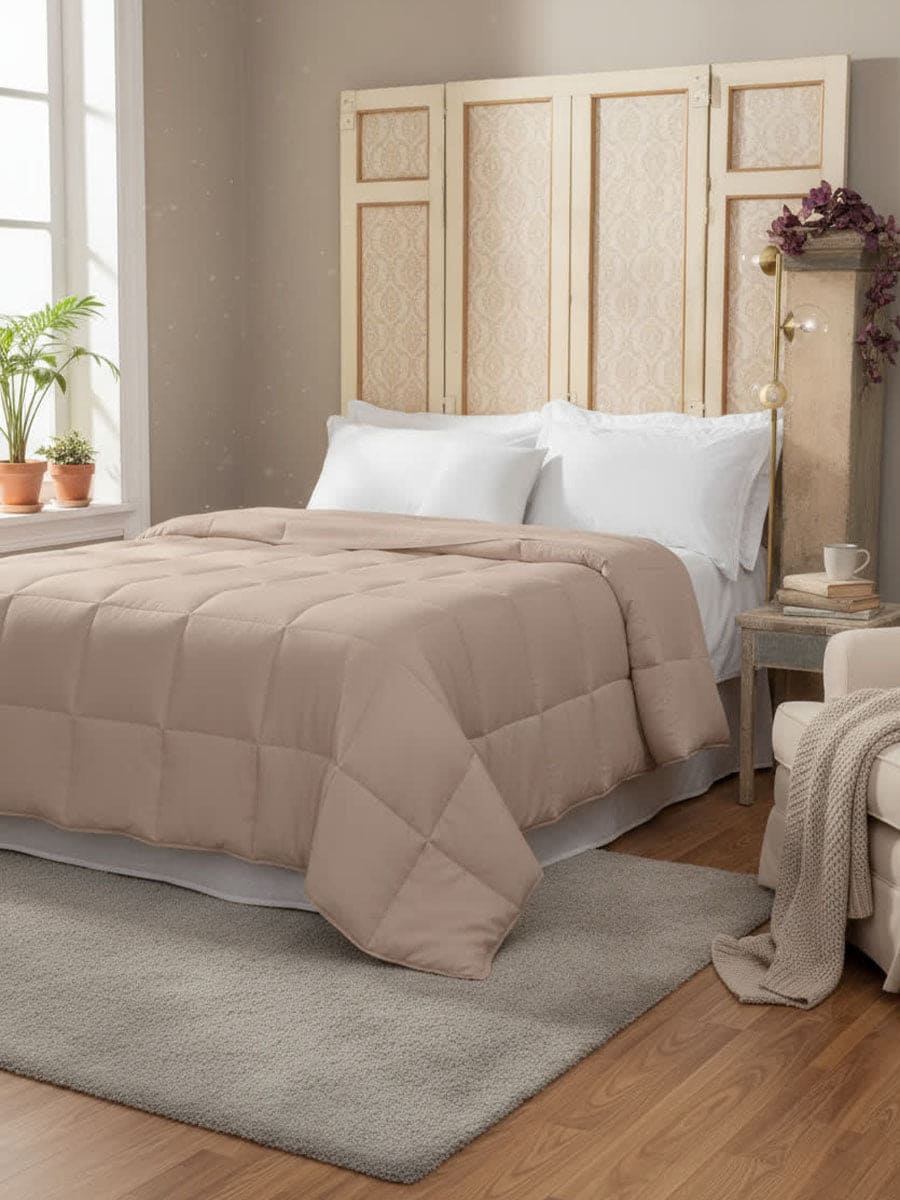 Trapunta Matrimoniale In Raso Di Cotone Camelia - Daltex