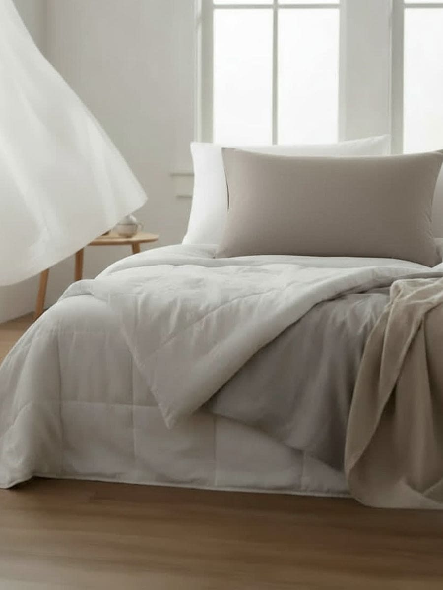 Federa in Puro Cotone Naturale Tinta Unita Essenza - Daltex