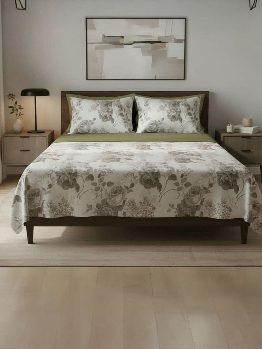 Completo Letto in Cotone Naturale Sanderson - Daltex