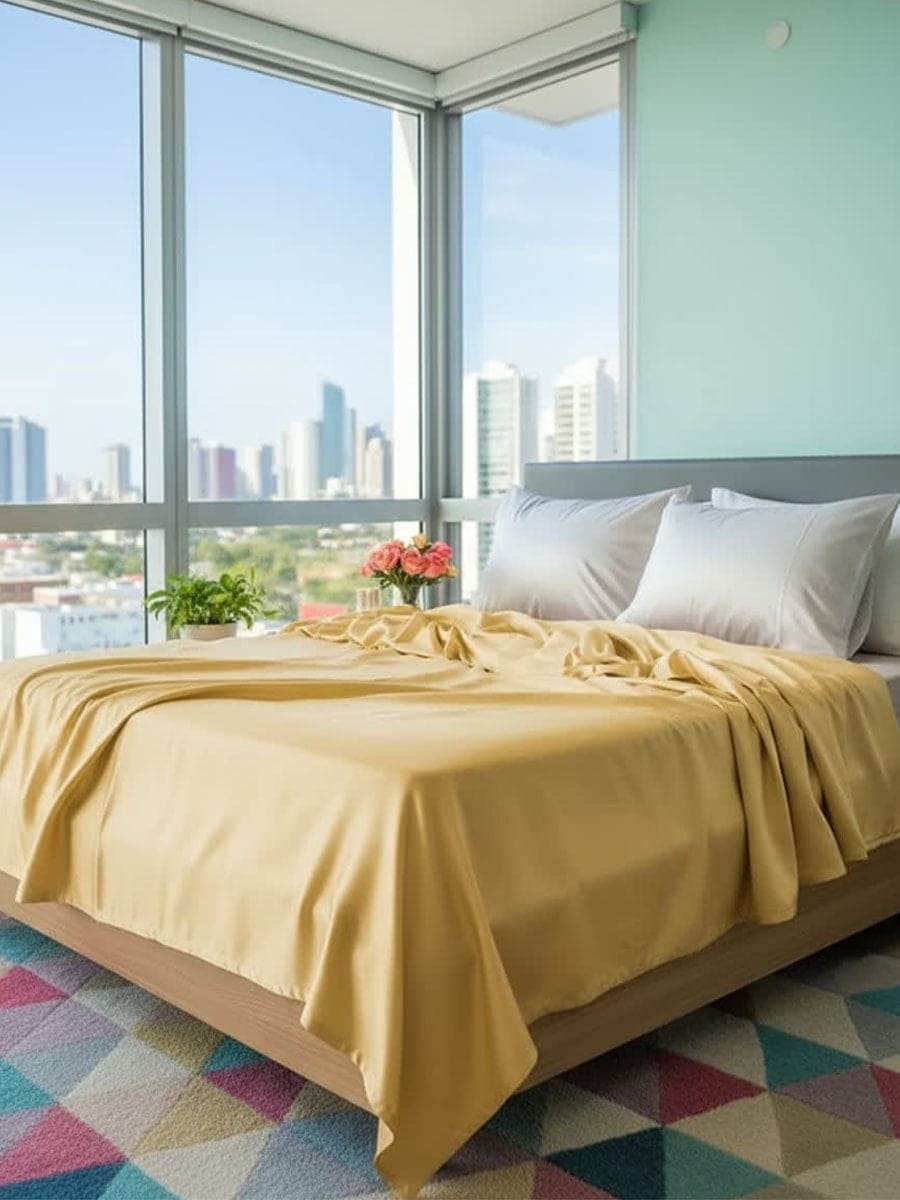 Lenzuolo Sopra In Puro Cotone Naturale Tinta Unita Essenza - Daltex