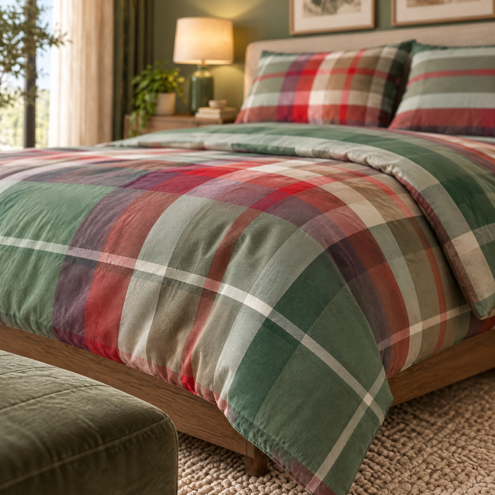 Parure Copripiumino Tinto in Filo Kinsale Daunex – 100% Cotone