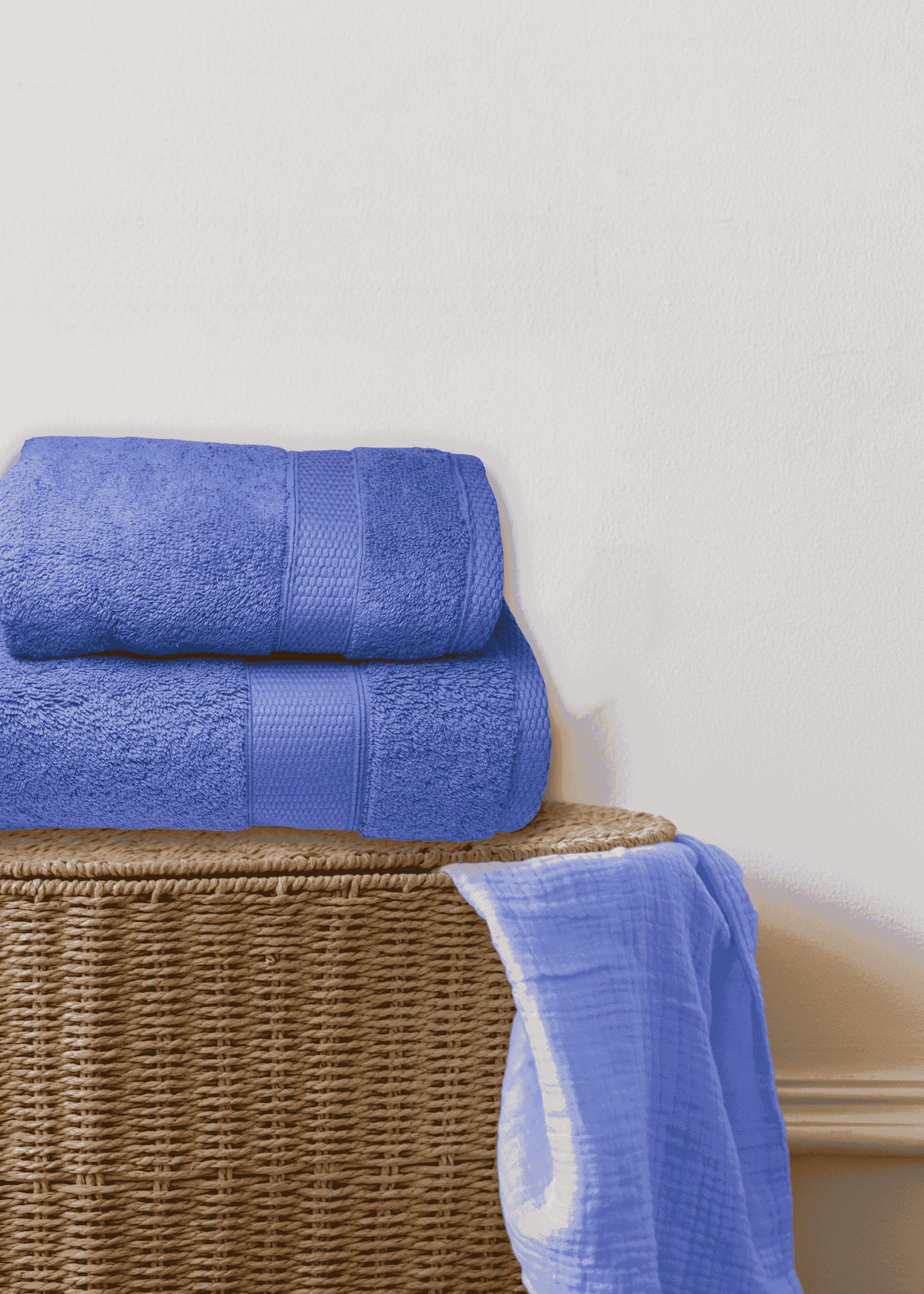 Coppia Asciugamani In Spugna Di Cotone Dubai Tinta Unita - Daltex