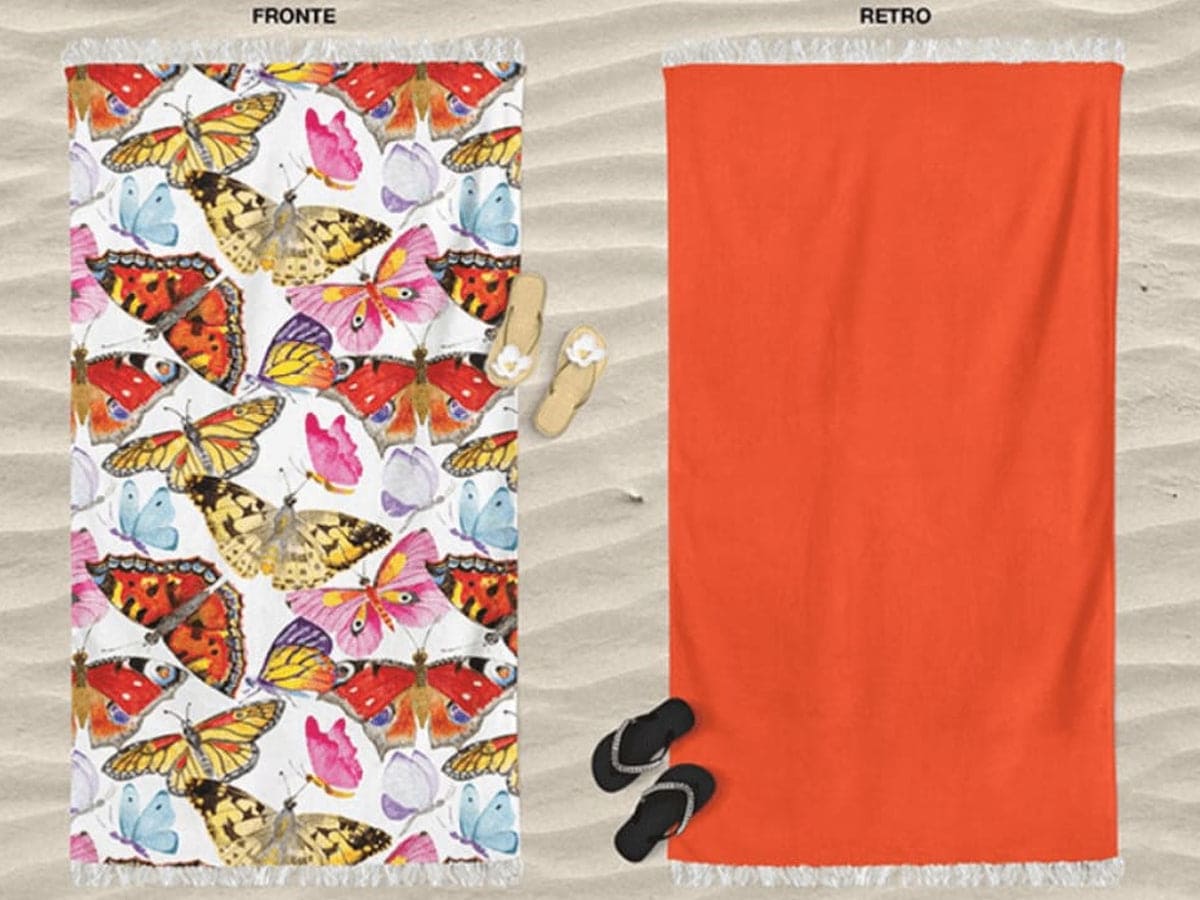 Telo Mare Microspugna Farfalle Daunex