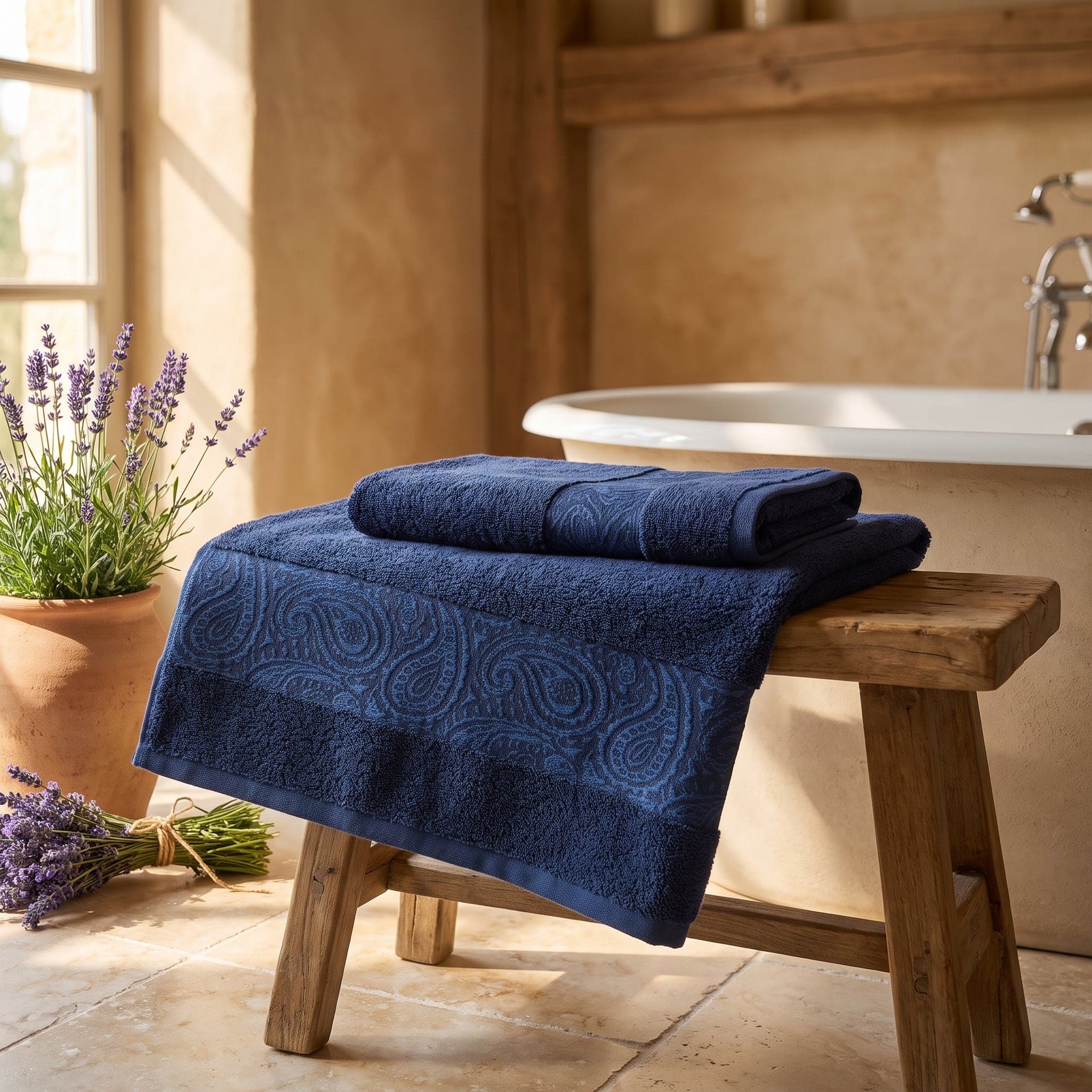 Coppia Asciugamani Viso e Ospite In Spugna 450 Grammi Cashmere/ 15 Colori - Daltex