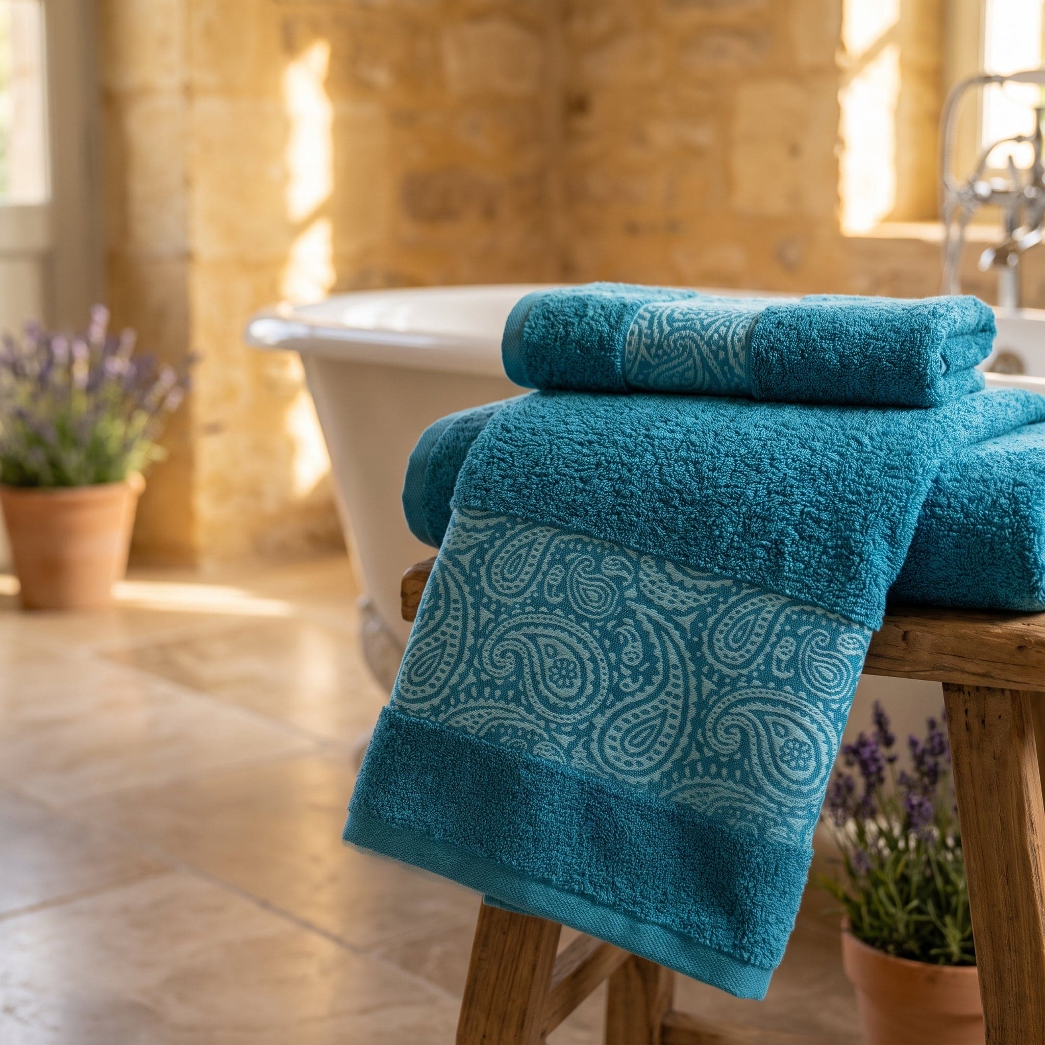 Coppia Asciugamani Viso e Ospite In Spugna 450 Grammi Cashmere/ 15 Colori - Daltex