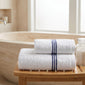 Set Coppiola e Telo Doccia in Spugna Ricamata Luxury 100% Cotone - Daunex