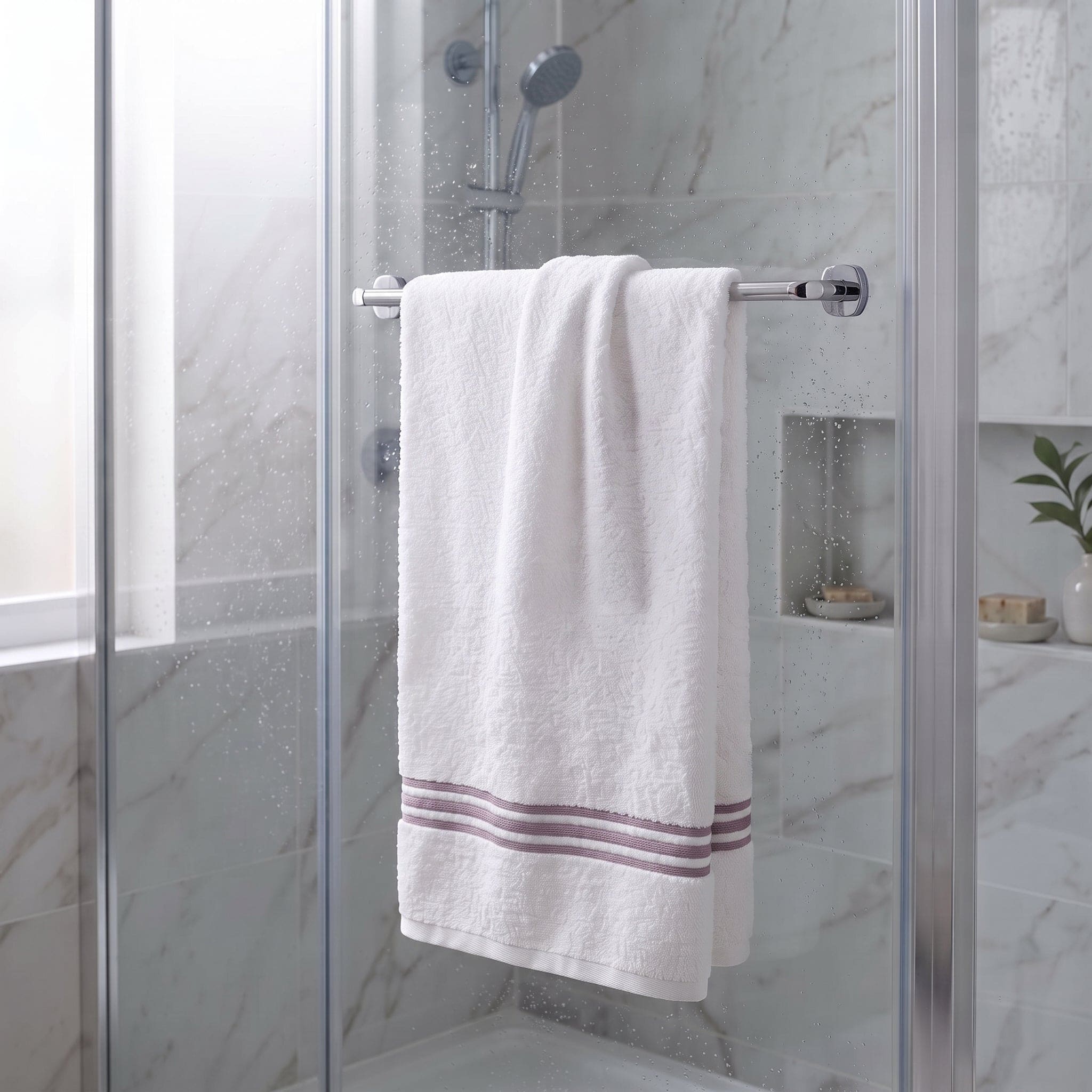 Set Coppiola e Telo Doccia in Spugna Ricamata Luxury 100% Cotone - Daunex