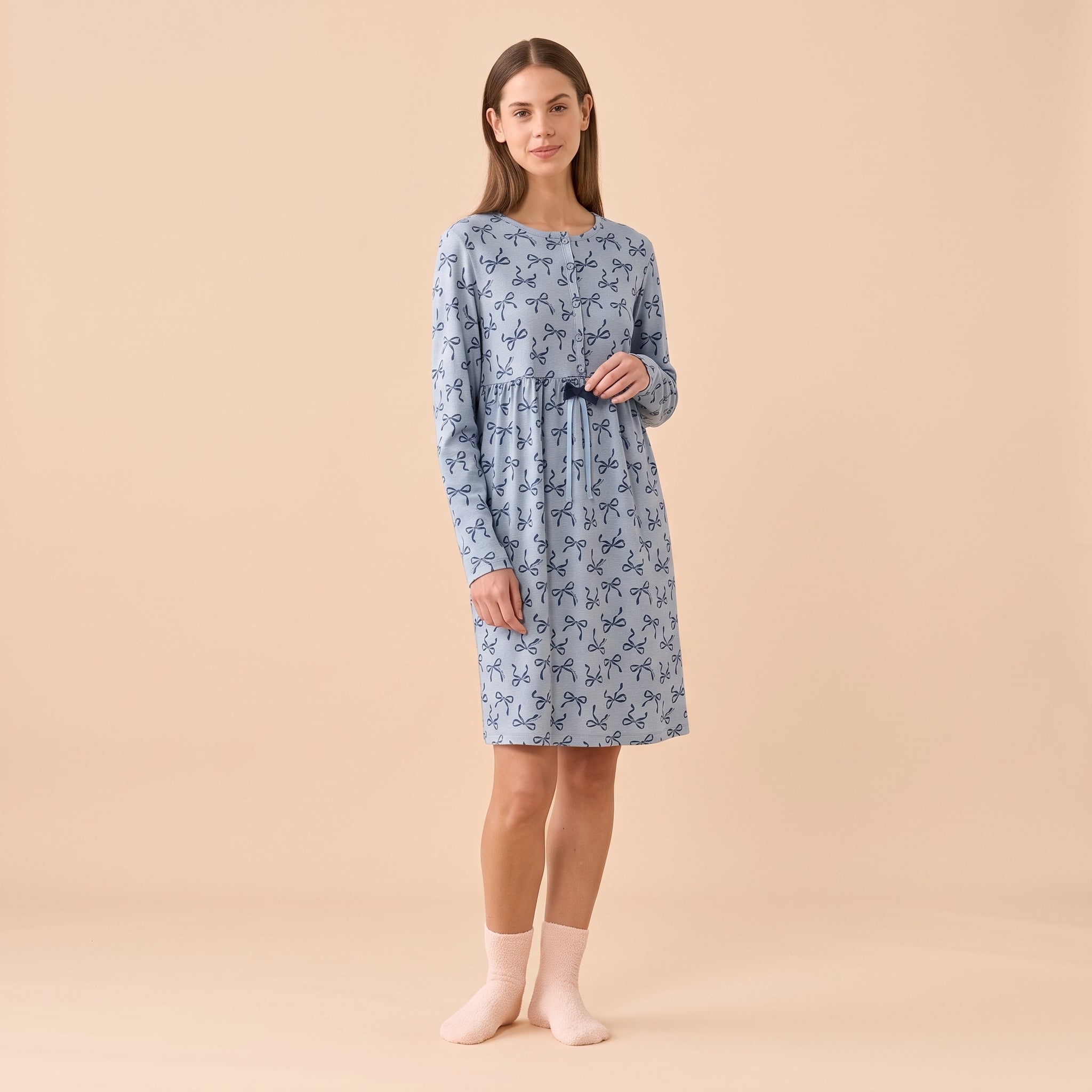 Camicia da Notte Donna Caldo Cotone Noidinotte – LA003630