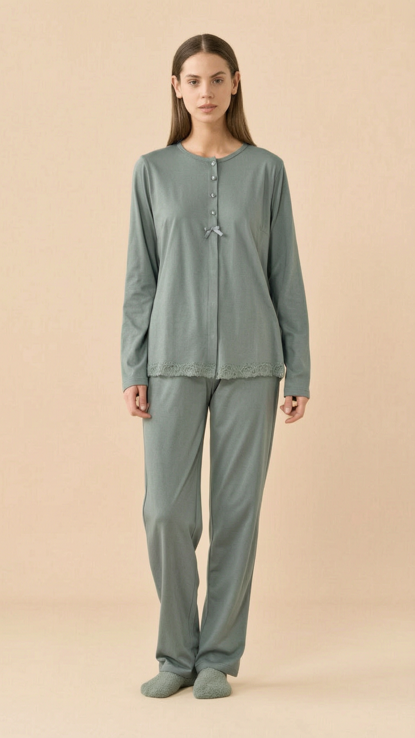 Pigiama Donna Plus Jersey Invernale Essential Noidinotte – FA009898