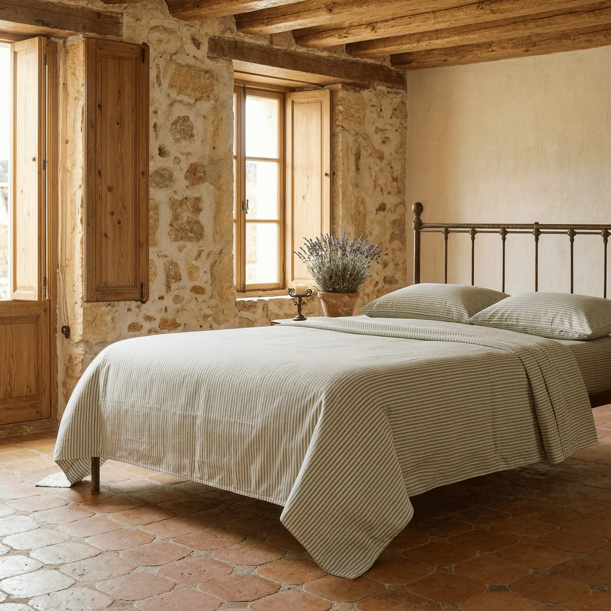 Completo Letto Karisma Stripes Daltex – Cotone Naturale a Righe 100% Made in Italy