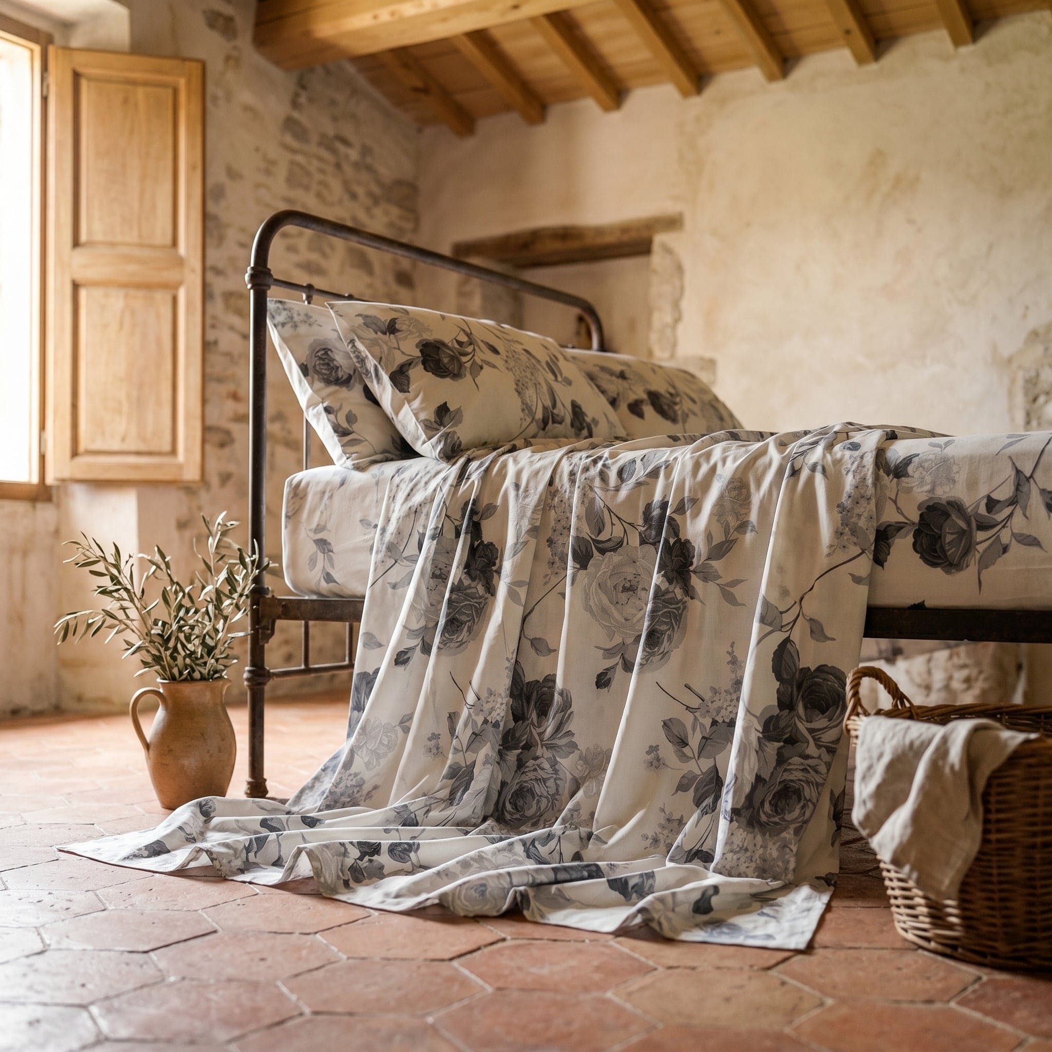 Completo Letto Sanderson Daltex – Cotone Naturale Floreale 100% Made in Italy
