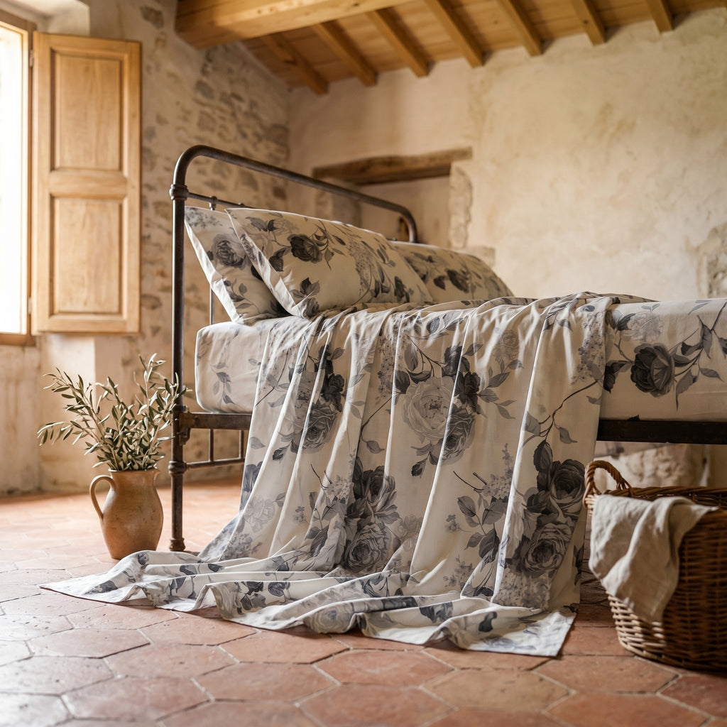 Completo Letto Sanderson Daltex – Cotone Naturale Floreale 100% Made in Italy