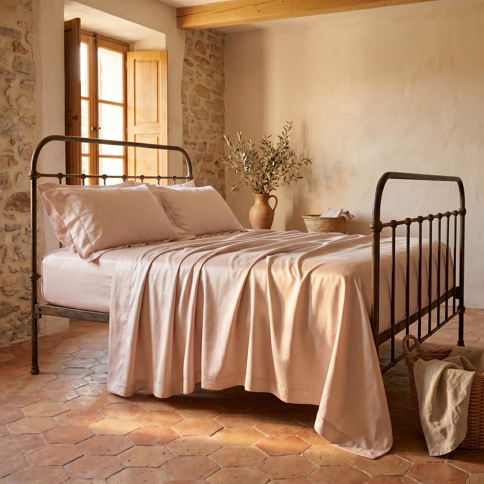 Completo Letto Camelia Daltex – Raso di Cotone Effetto Seta 100% Made in Italy