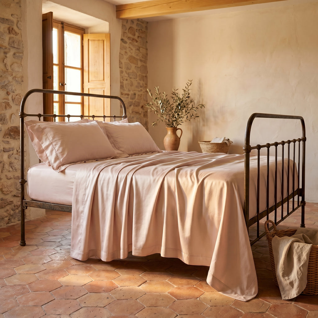 Completo Letto Camelia Daltex – Raso di Cotone Effetto Seta 100% Made in Italy