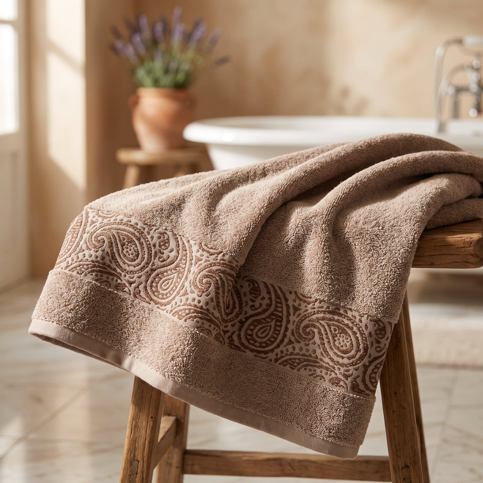Telo Doccia Spugna 450 grammi Cotone Naturale Cashmere - Daltex