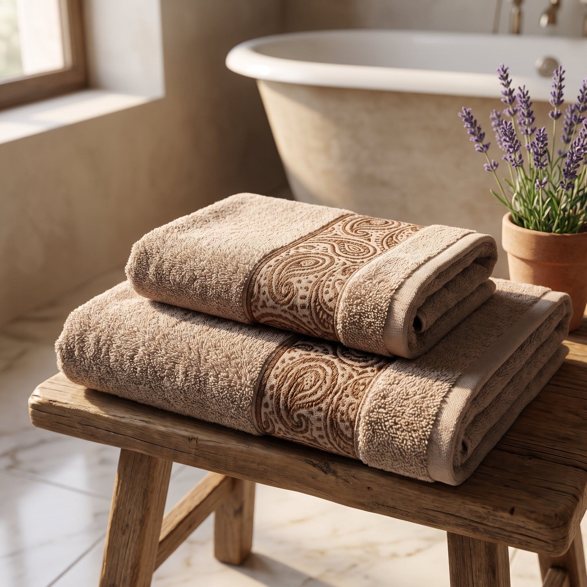 Coppia Asciugamani Viso e Ospite In Spugna 450 Grammi Cashmere/ 15 Colori - Daltex