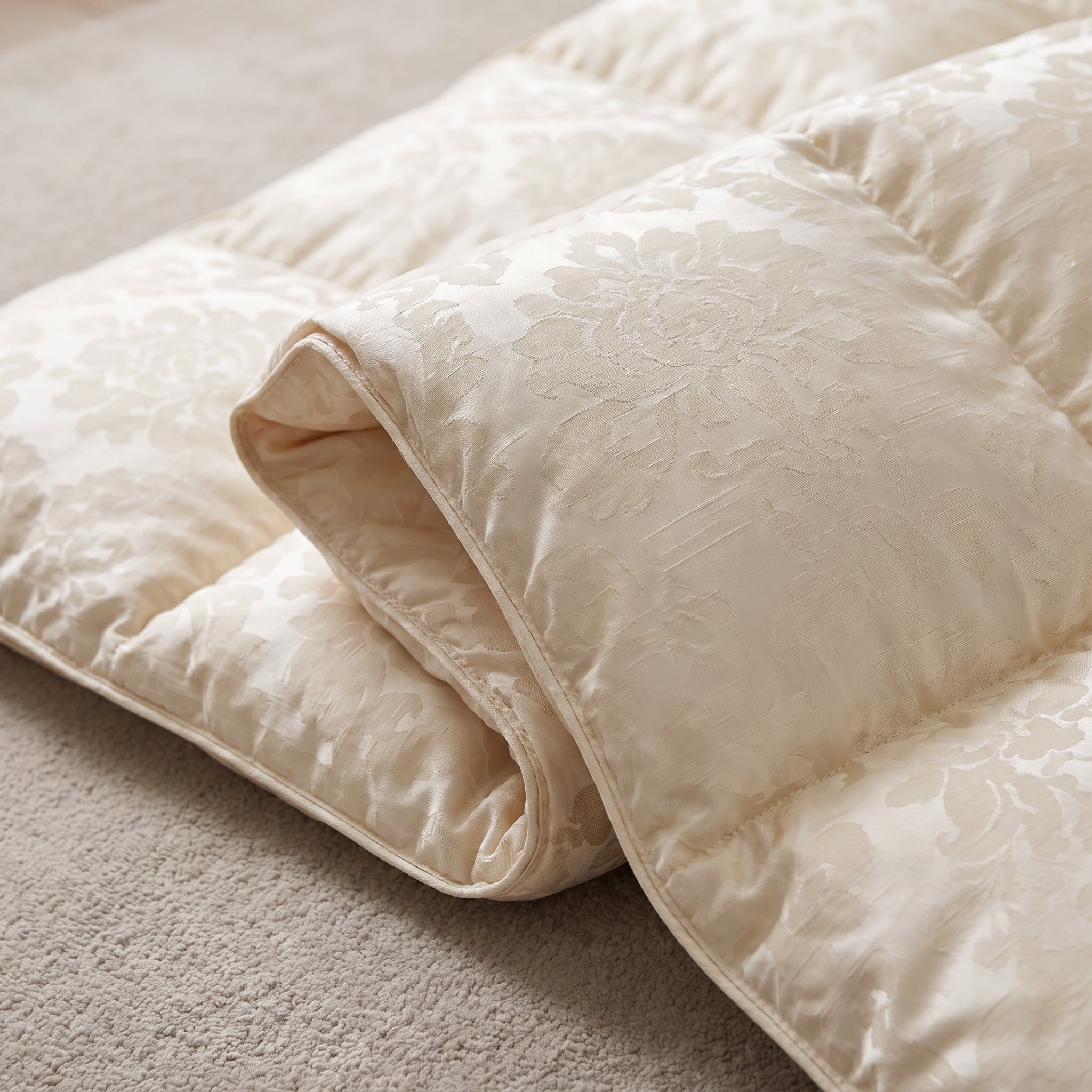 Piumino Matrimoniale Prestige Sestriere 270x260 cm Beige - 100% Piuma d'Oca Ungherese, Made in Italy