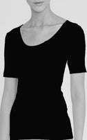 Maglietta donna longlife mezza manica in lana e seta Boglietti FRF016