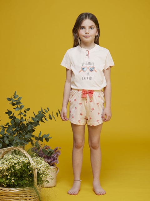 Pigiama corto da bambina "Dreaming of paradise" Noidinotte