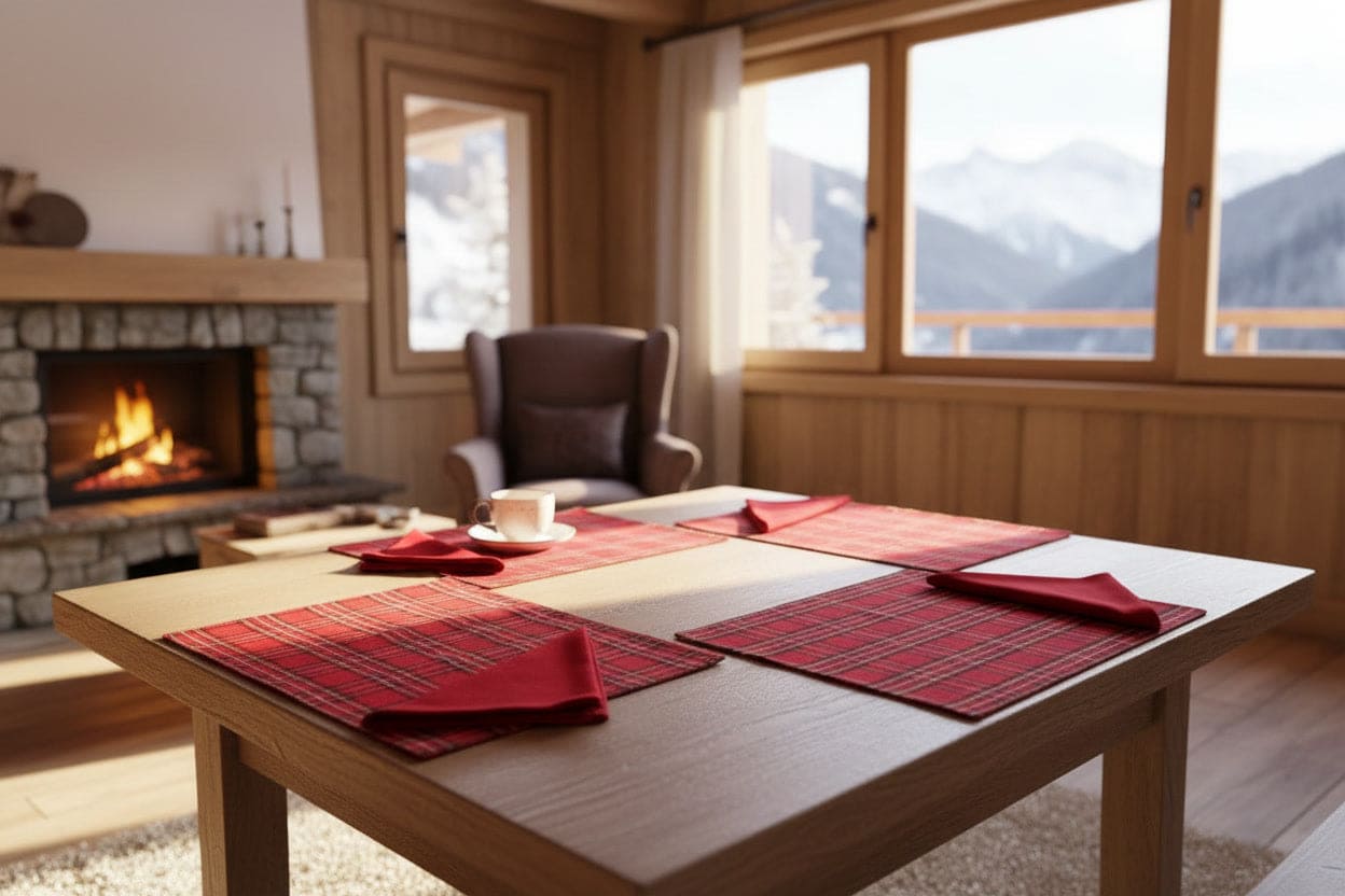 Daunex Set 4 Tovaglioli 100% cotone Tartan