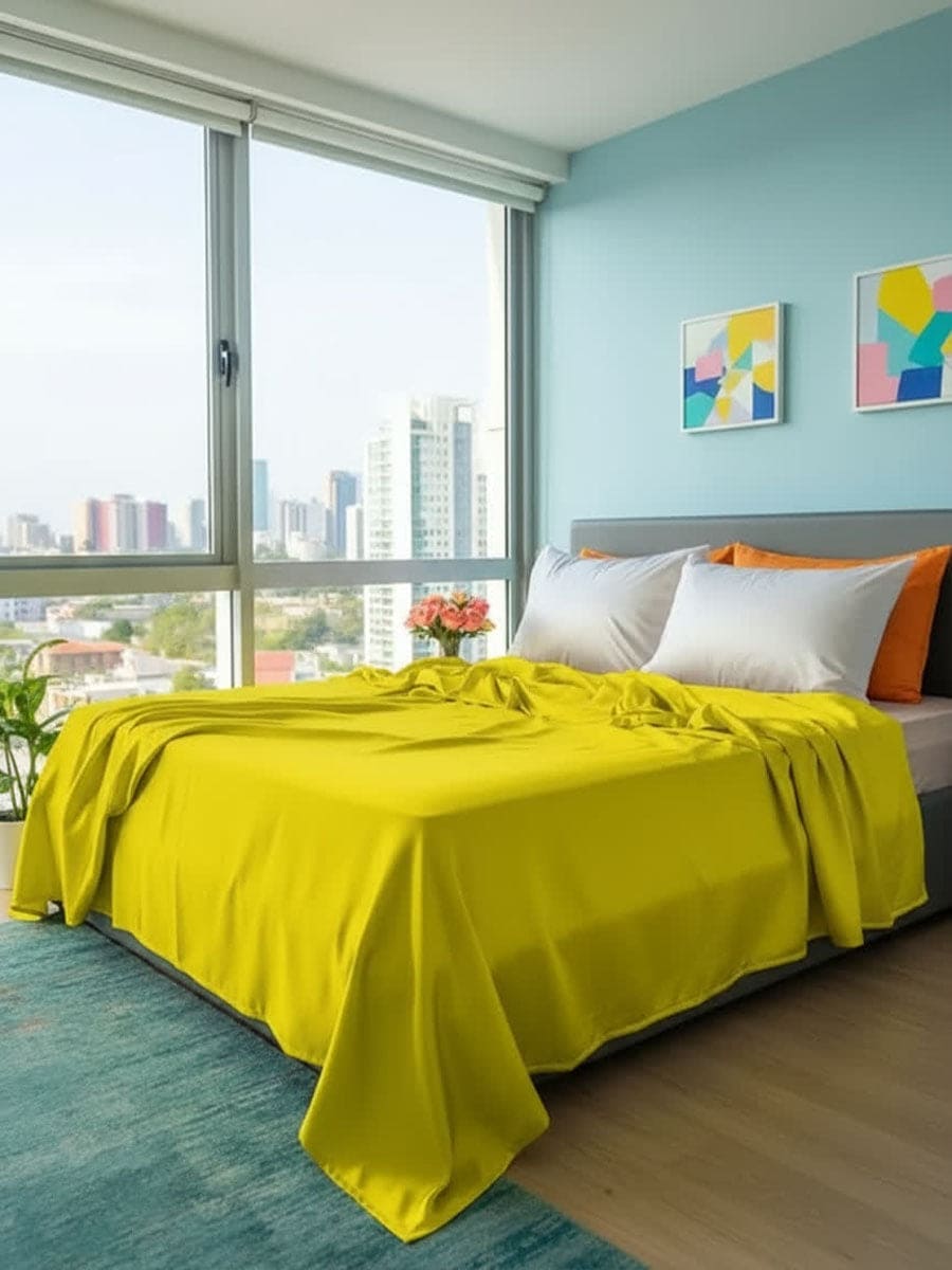 Lenzuolo Sopra In Puro Cotone Naturale Tinta Unita Essenza - Daltex