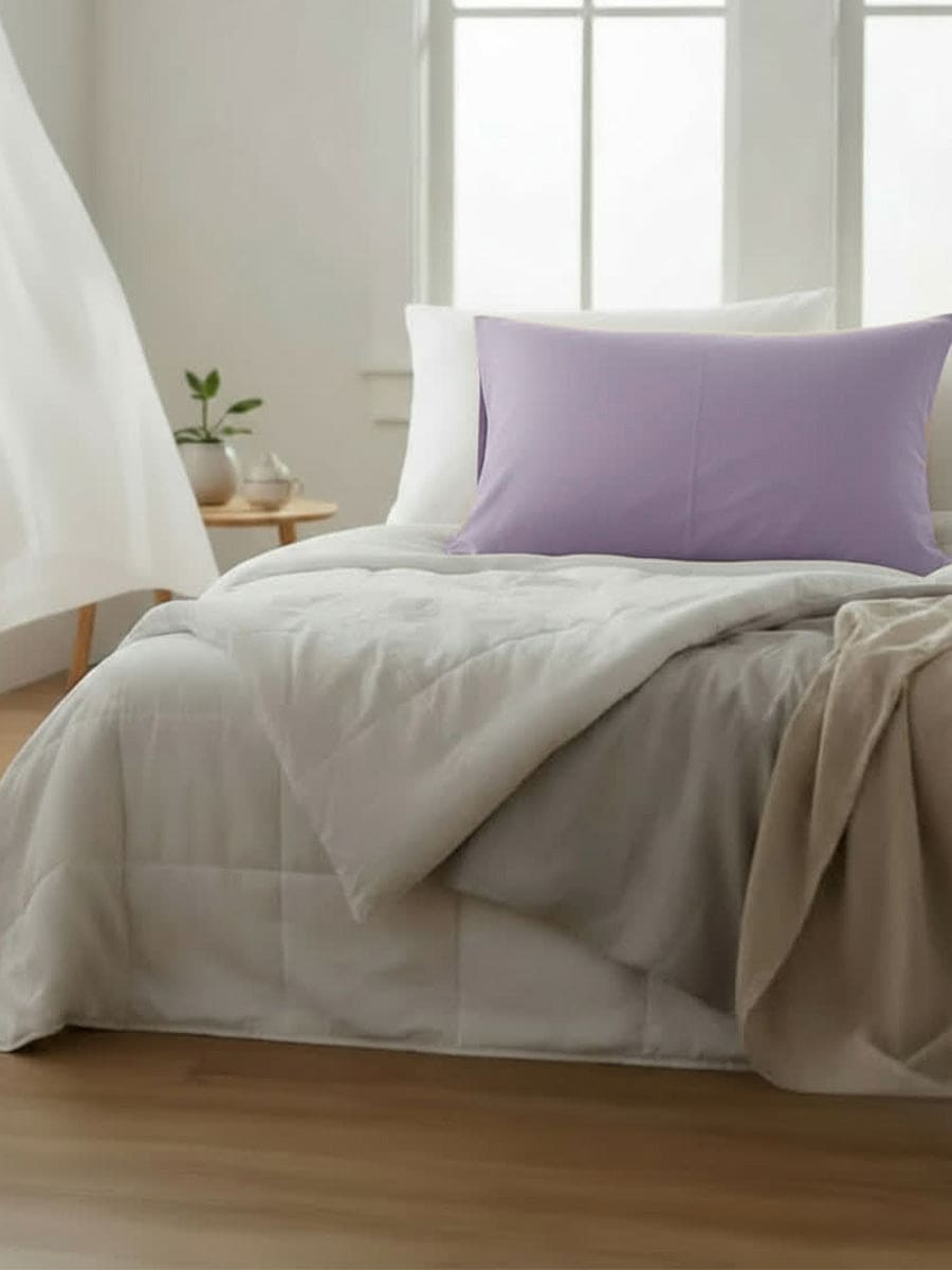 Federa in Puro Cotone Naturale Tinta Unita Essenza - Daltex