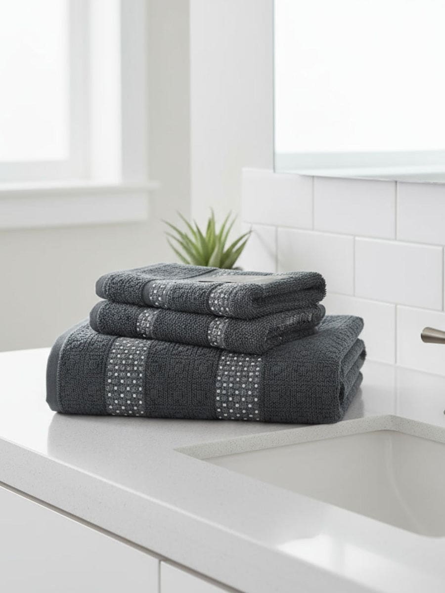 Coppia Asciugamani In Spugna Di Cotone Miami Tinta Unita - Daltex