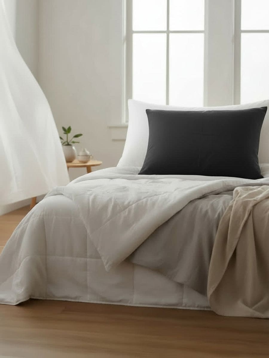 Federa in Puro Cotone Naturale Tinta Unita Essenza - Daltex