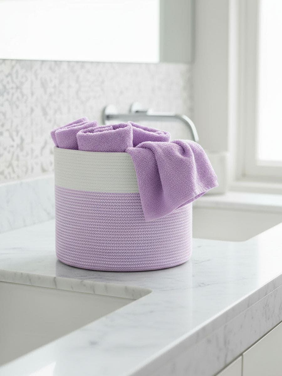 Set Zig Zag 4 Lavette con Cestino - Daunex