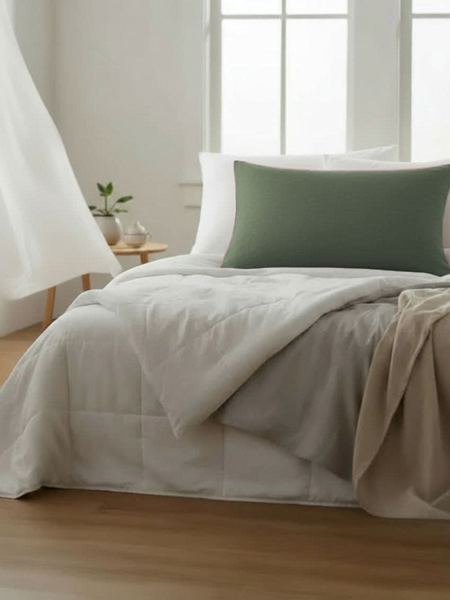 Federa in Puro Cotone Naturale Tinta Unita Essenza - Daltex