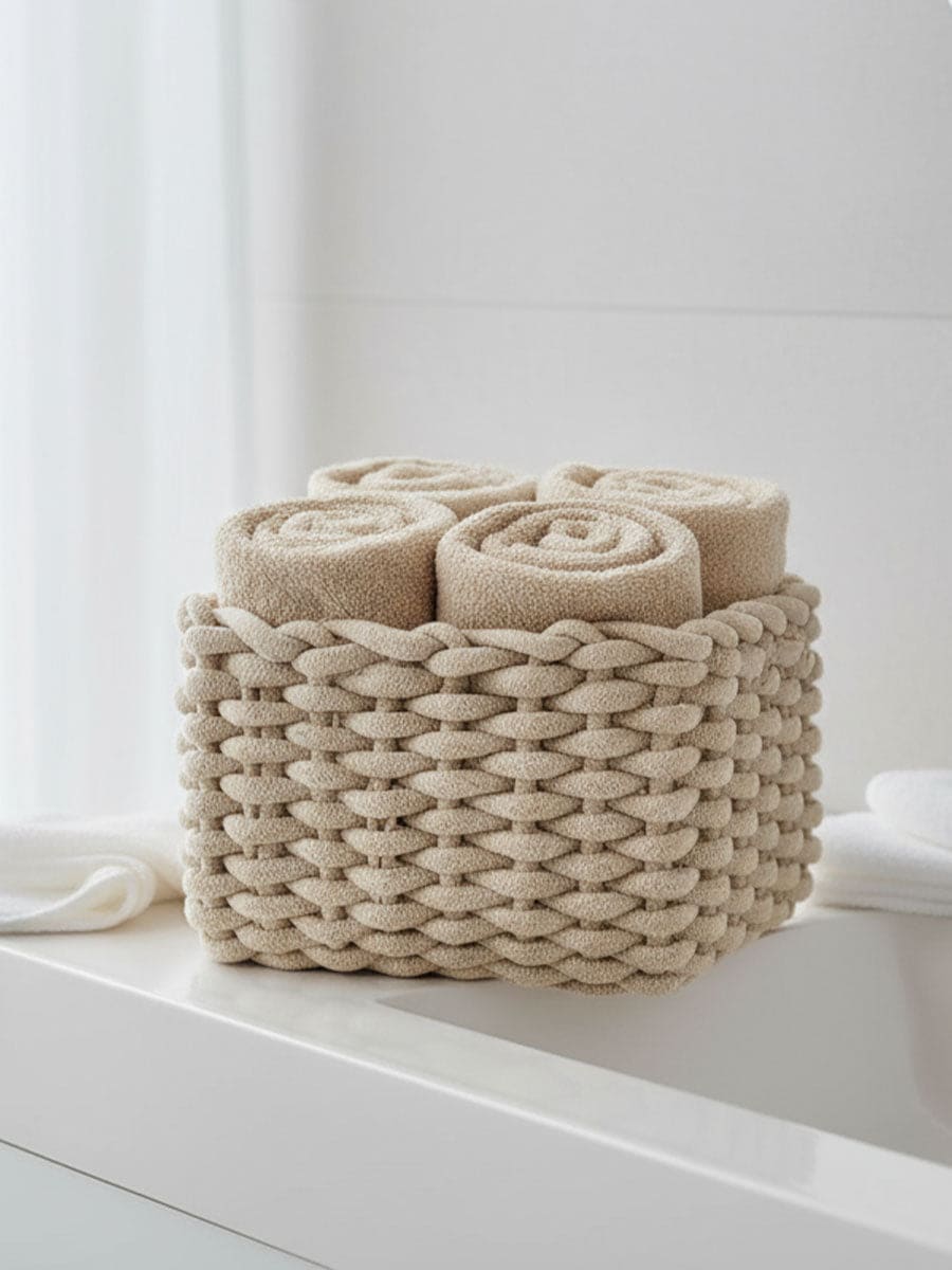 Lavette In Puro Cotone Con Cestino Classic - Daunex