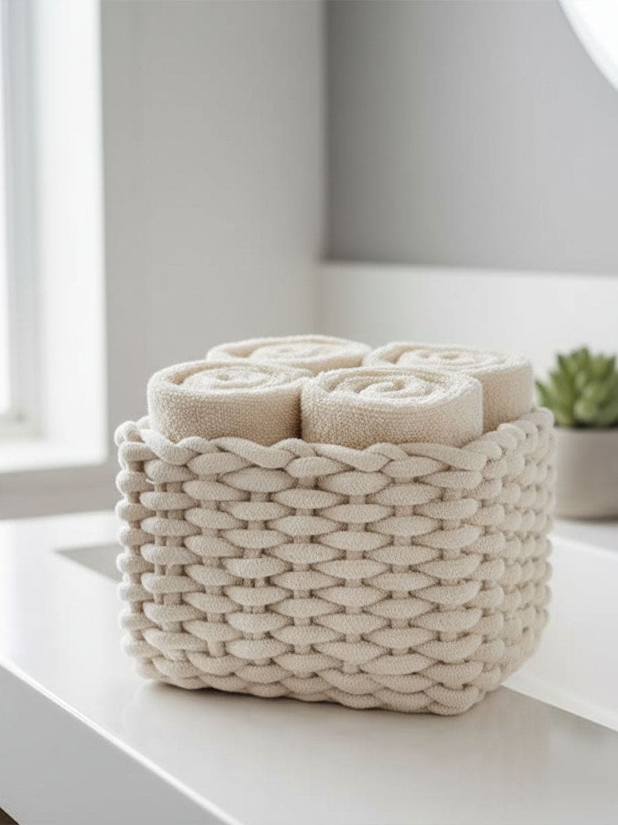 Lavette In Puro Cotone Con Cestino Classic - Daunex