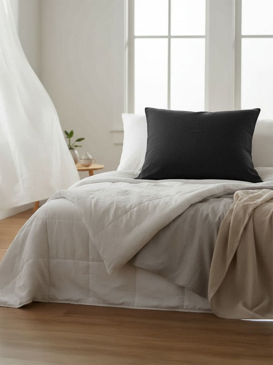 Federa in Puro Cotone Naturale Tinta Unita Essenza - Daltex