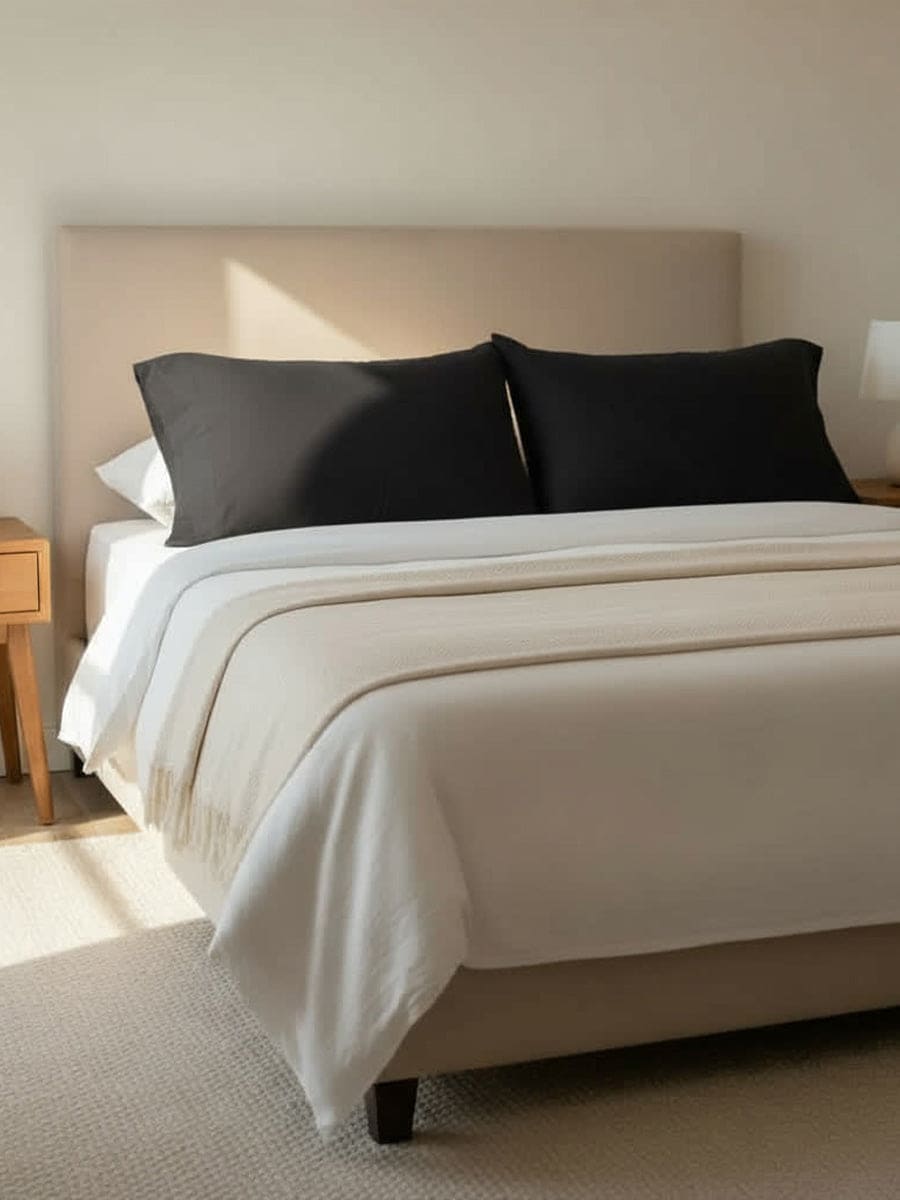 Coppia Federe Caldo Cotone Tinta Unita Essenza - Daltex